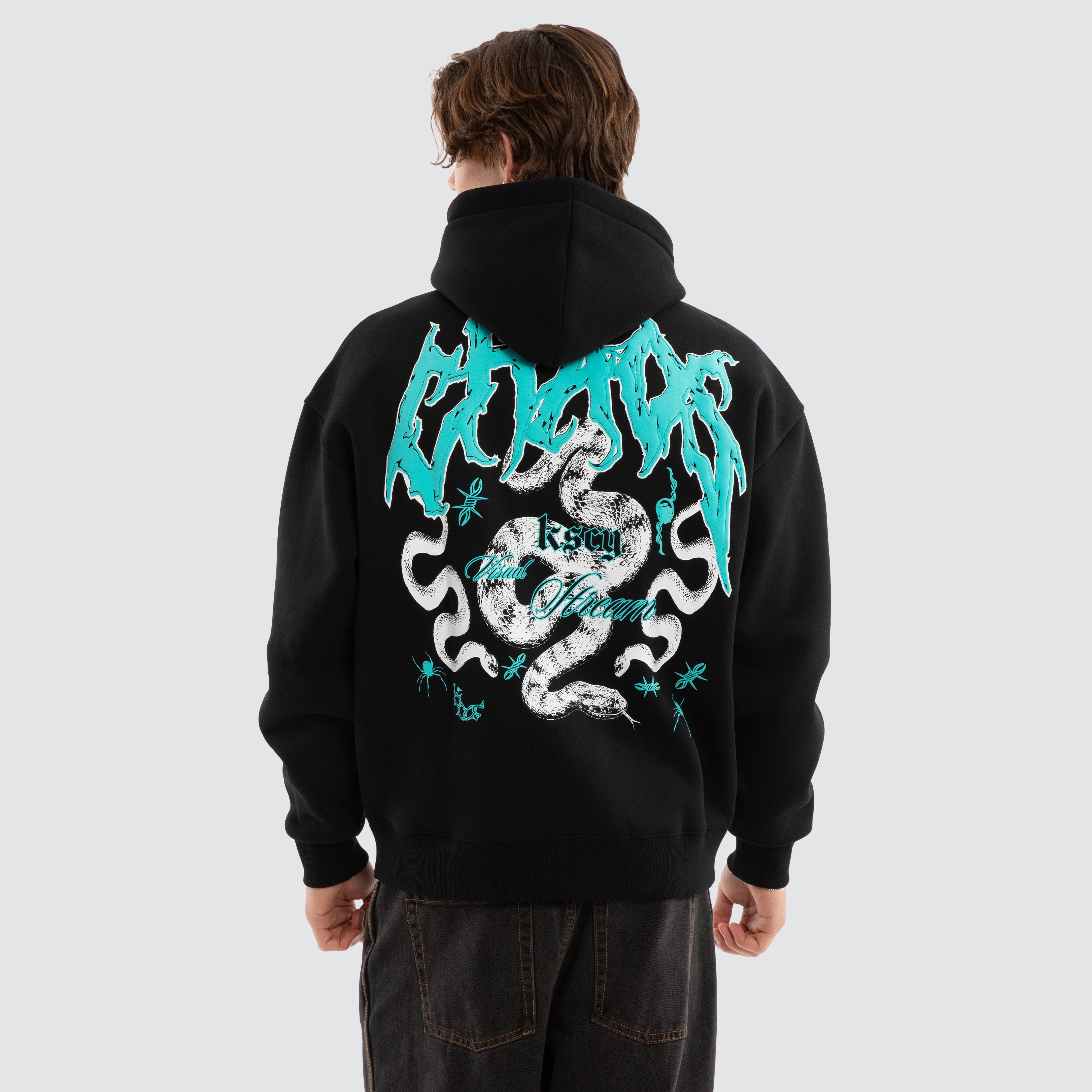 KSCY Agnus Oversized Hoodie in Black | Neverland Store