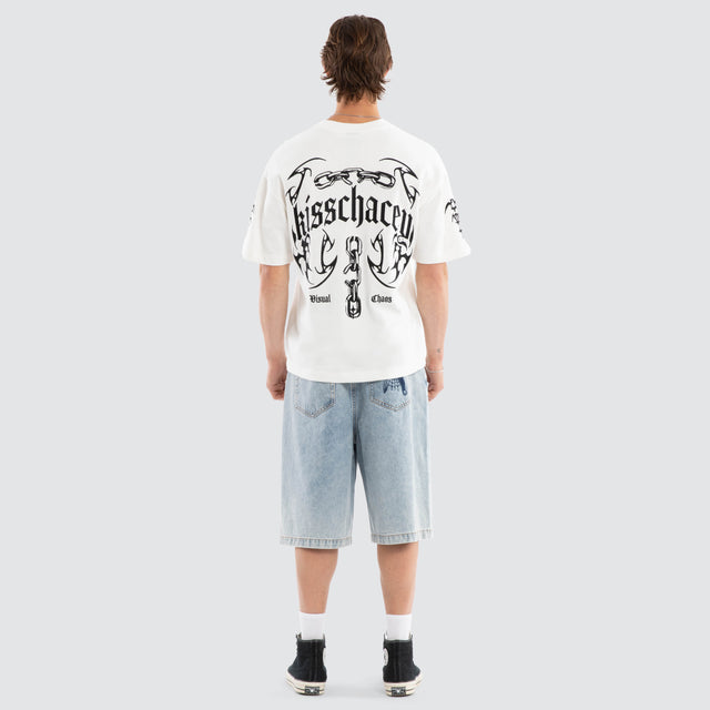 Chains Loopback Street Tee Natural White