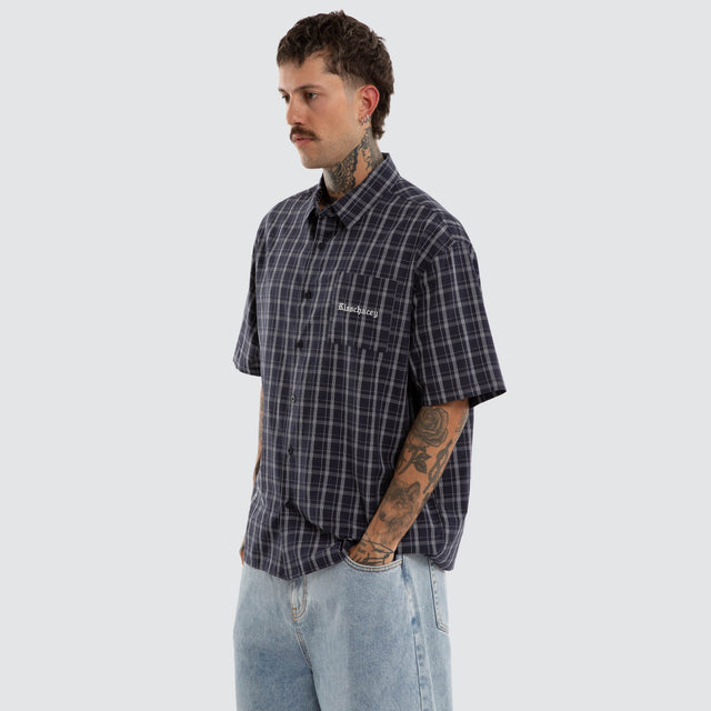 Graphite Short Sleeve Skate Shirt Graphite Check