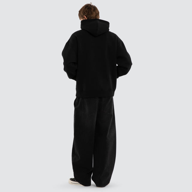 Creep Oversized Hoodie Jet Black