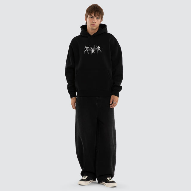 Creep Oversized Hoodie Jet Black