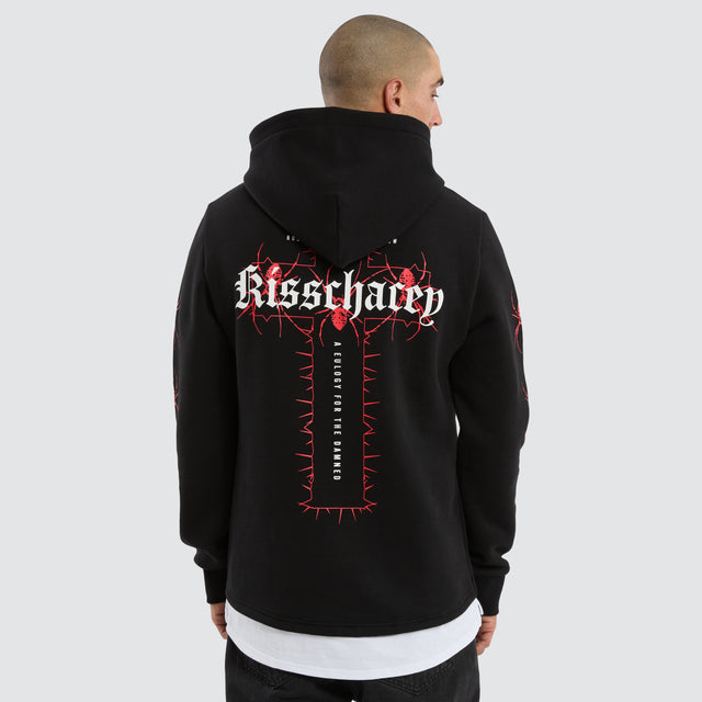 Rebuke Layered Hoodie Jet Black