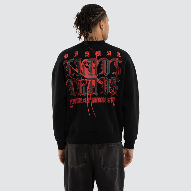 Protestant Box Fit Sweater Jet Black