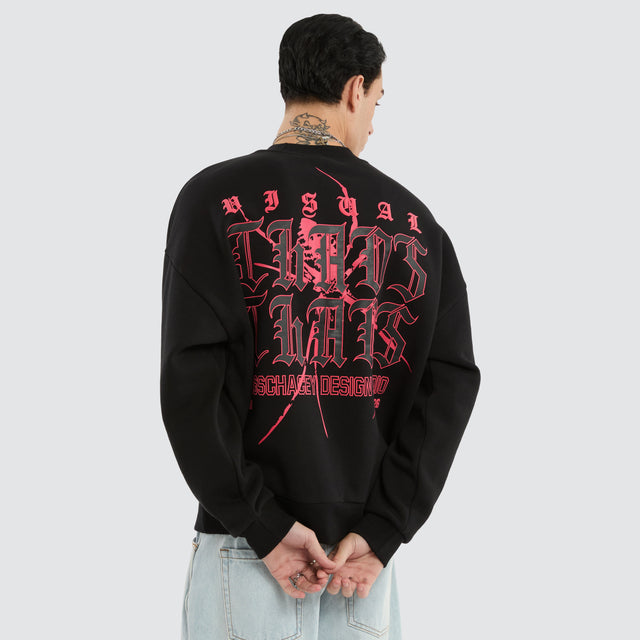 Protestant Box Fit Sweater Jet Black