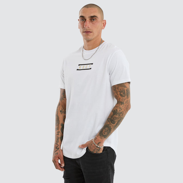 Rain Dual Curved Tee Optical White