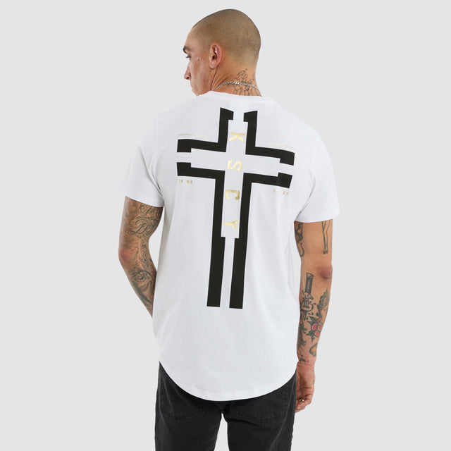 Rain Dual Curved Tee Optical White