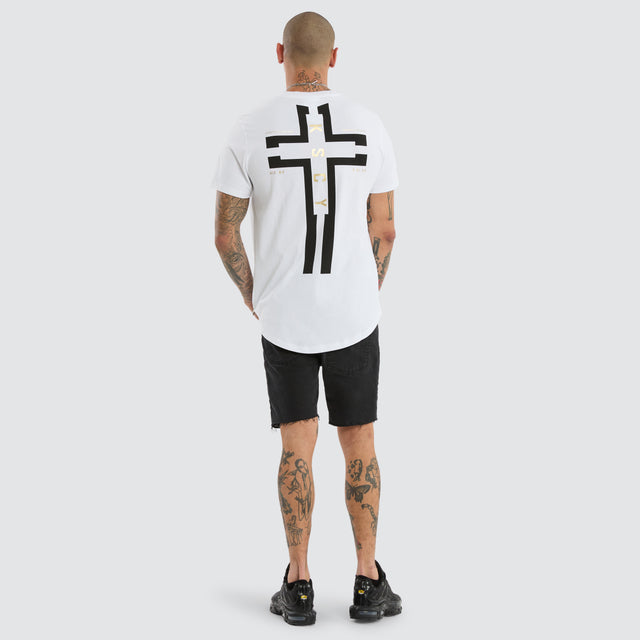 Rain Dual Curved Tee Optical White