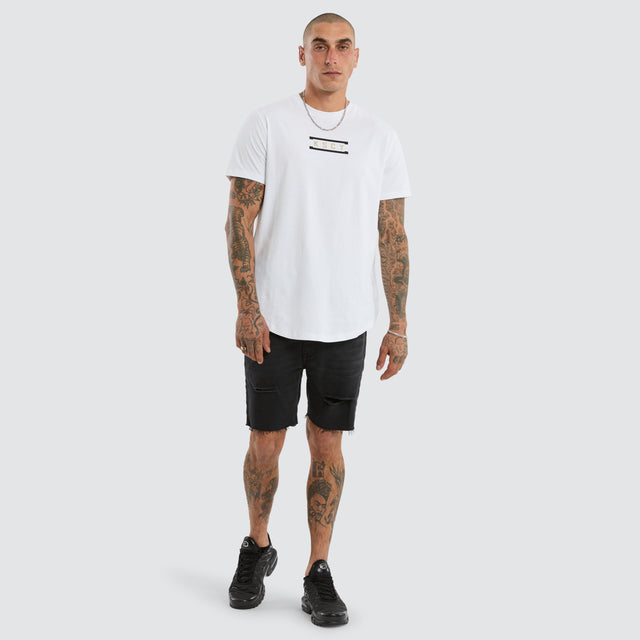 Rain Dual Curved Tee Optical White