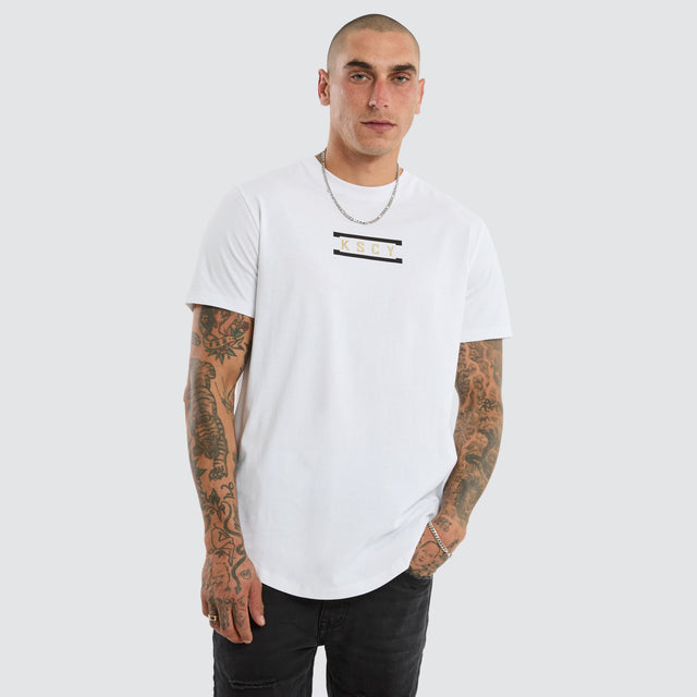 Rain Dual Curved Tee Optical White