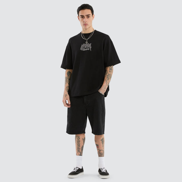 Melt Loopback Street Tee Jet Black