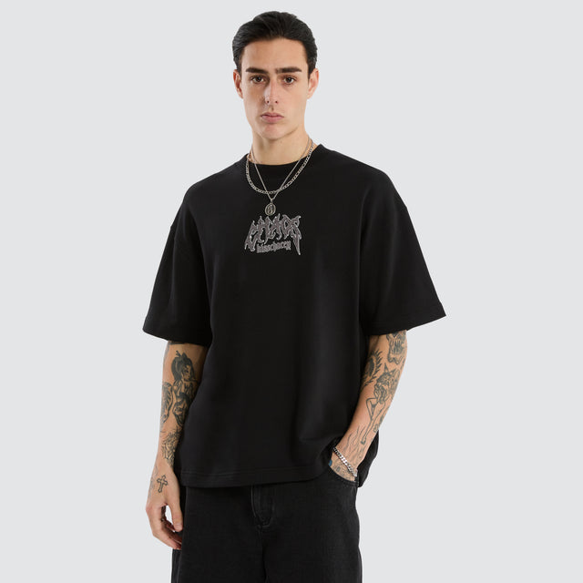 Melt Loopback Street Tee Jet Black