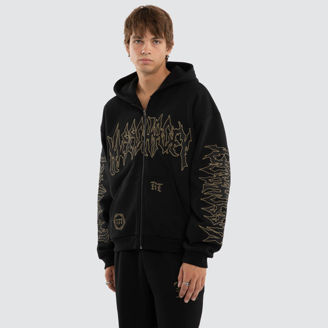 Havoc Street Zip Hoodie Jet Black