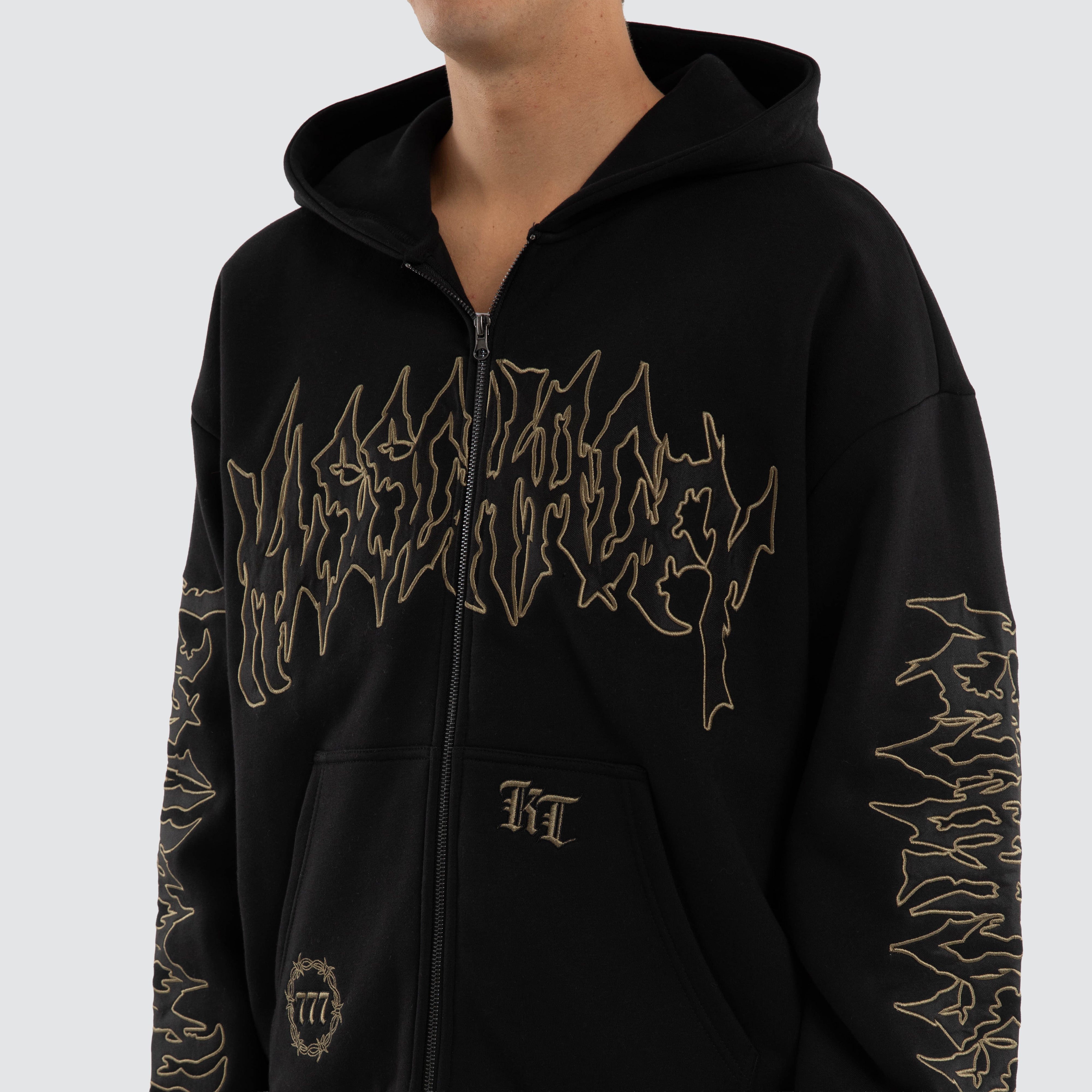 KSCY Havoc Street Zip Hoodie in Black | Neverland Store