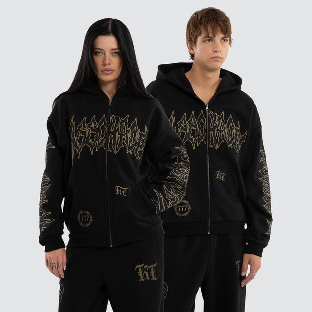 Havoc Street Zip Hoodie Jet Black