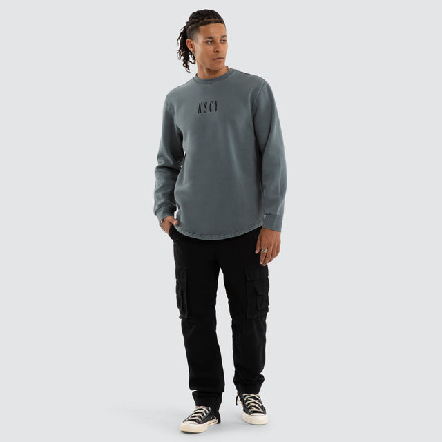 Rebellion Dual Curved Sweater Pigment Stormy Weather