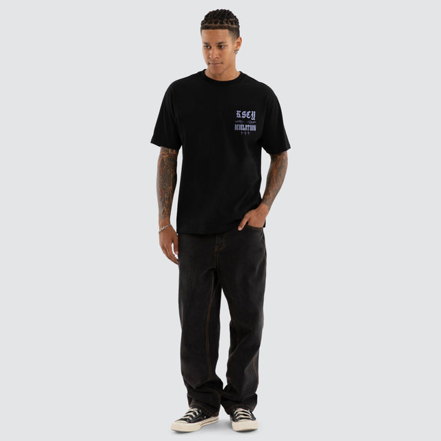 Sync Box Fit Tee Jet Black
