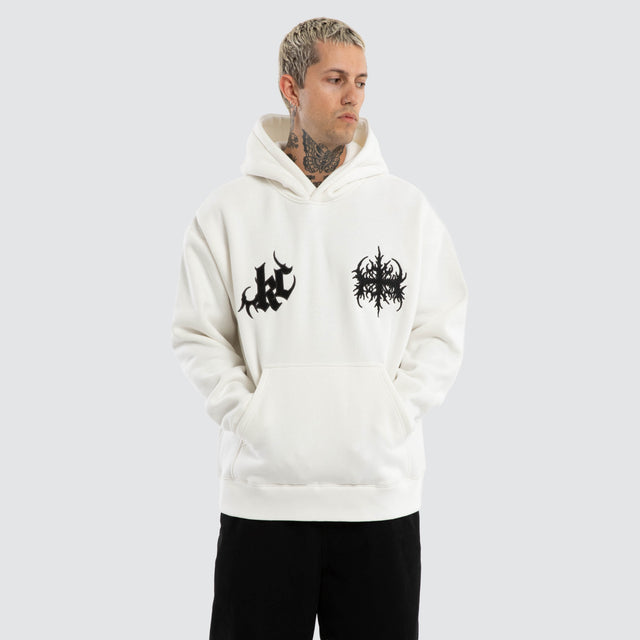 Thrash Relaxed Hoodie Natural White
