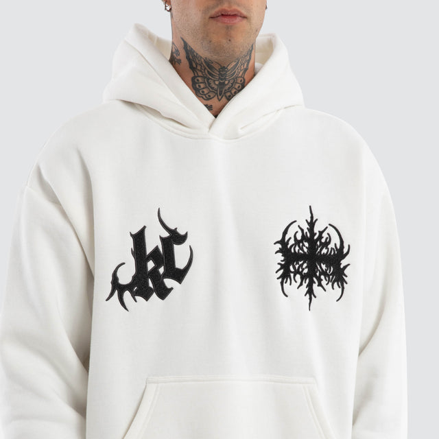 Thrash Relaxed Hoodie Natural White