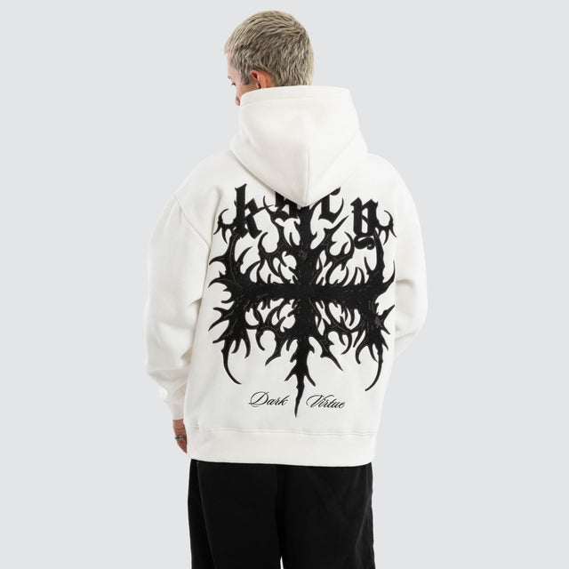 Thrash Relaxed Hoodie Natural White