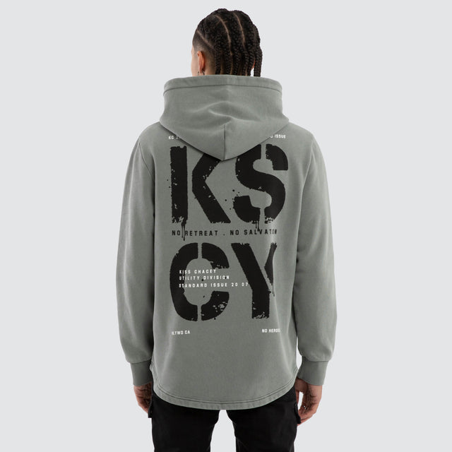 Reverence Dual Curved Hoodie Pigment Neutral Grey