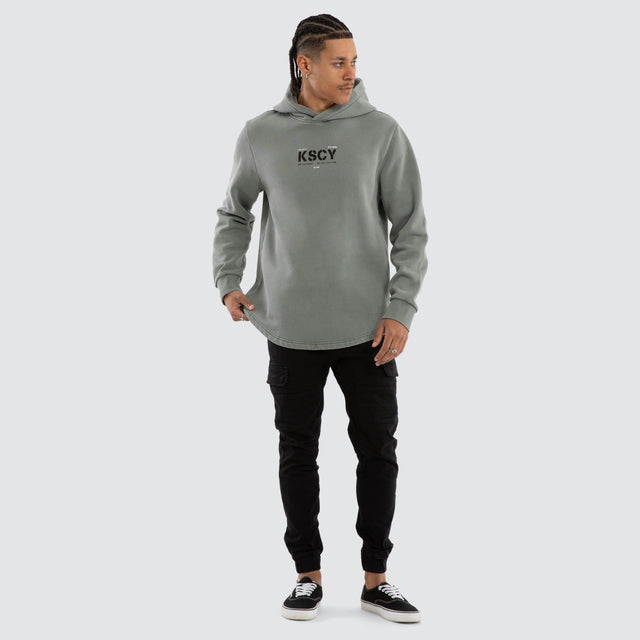 Reverence Dual Curved Hoodie Pigment Neutral Grey