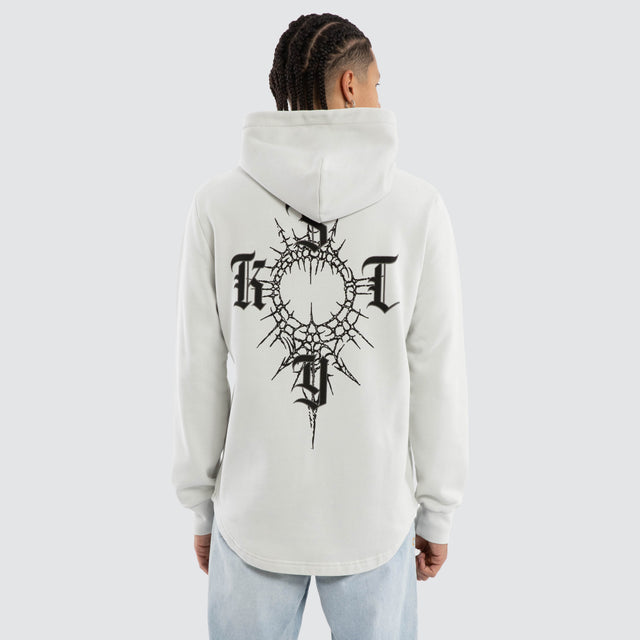 Fracture Dual Curved Hoodie Pigment Glacier Grey