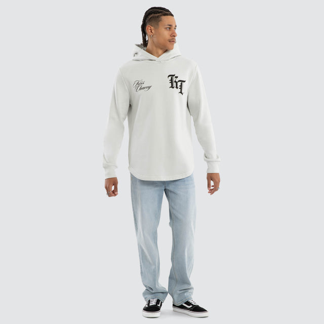 Fracture Dual Curved Hoodie Pigment Glacier Grey