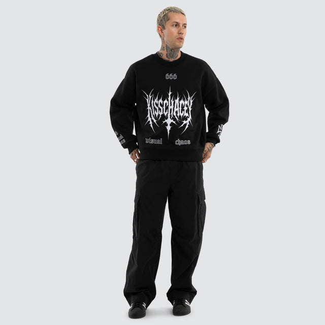 Titanium Box Fit Sweater Jet Black