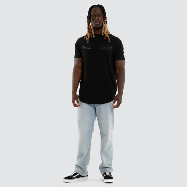 Existence Dual Curved Tee Jet Black