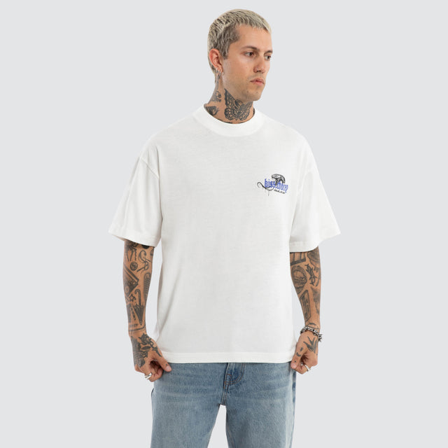 Model wears Cobra Street Tee Natural White T-Shirts White – image 3