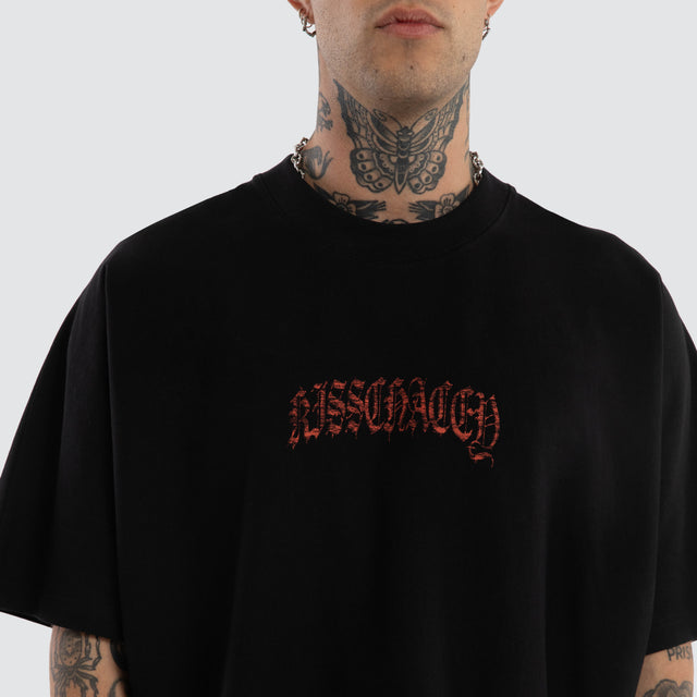 Model wears Overdrive Batwing Tee Jet Black T-Shirts Black – image 5