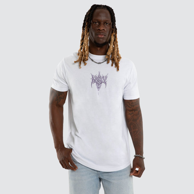 Shackles Dual Curved Tee Optical White