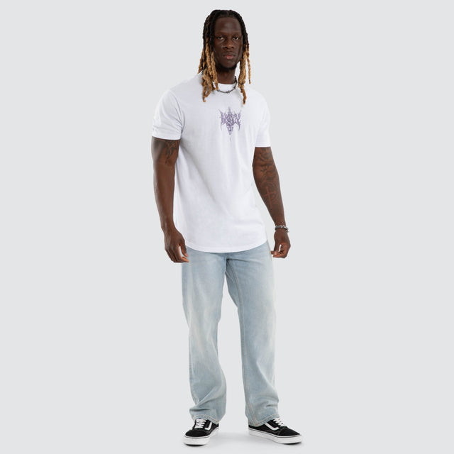 Shackles Dual Curved Tee Optical White