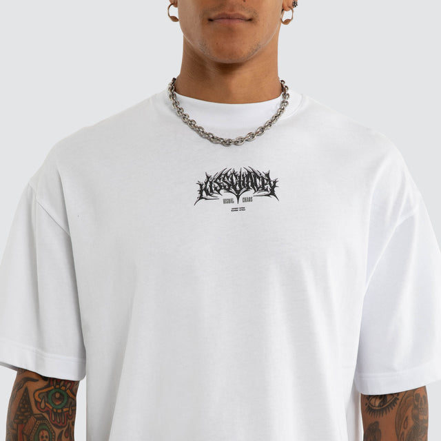 Model wears Liminal Street Tee Optical White T-Shirts White – image 7