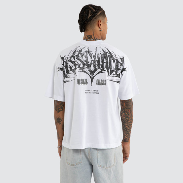 Model wears Liminal Street Tee Optical White T-Shirts White – image 3