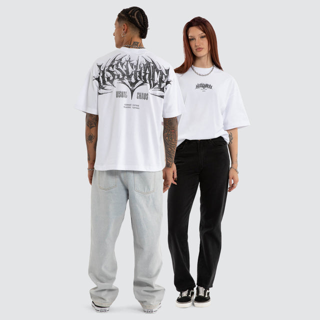 Model wears Liminal Street Tee Optical White T-Shirts White – image 2