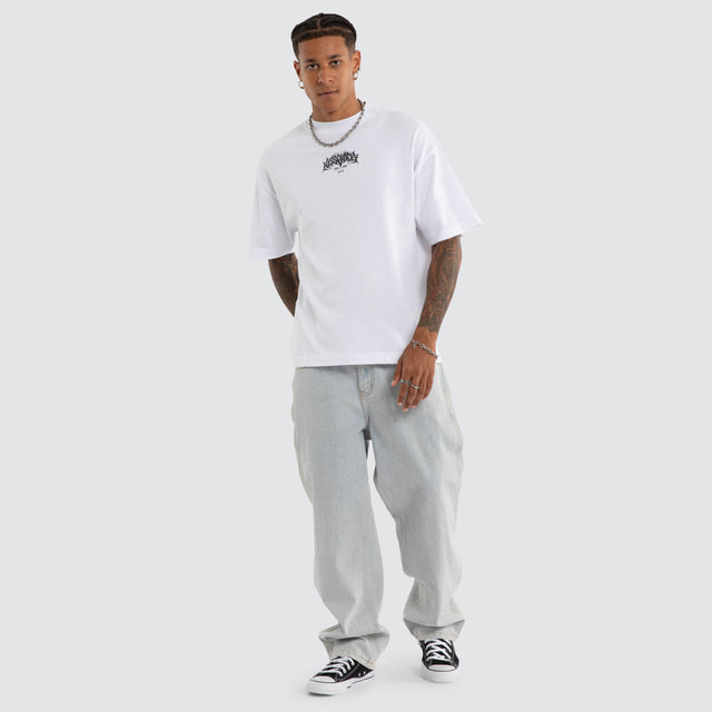 Model wears Liminal Street Tee Optical White T-Shirts White – image 4