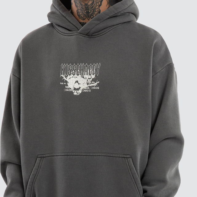 Vertex Oversized Hoodie Pigment Charcoal