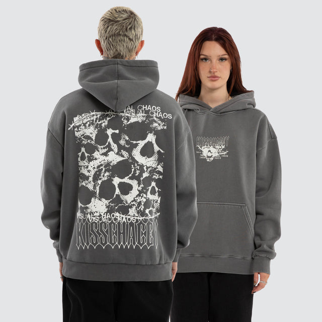 Vertex Oversized Hoodie Pigment Charcoal