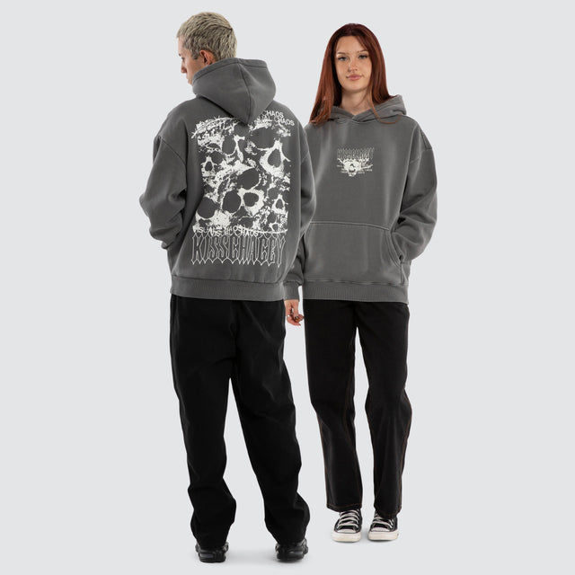Vertex Oversized Hoodie Pigment Charcoal