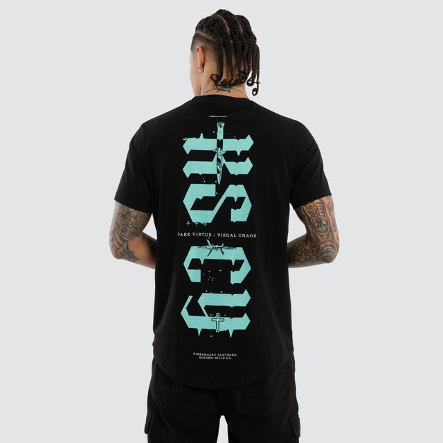 Exist Dual Curved Tee Jet Black