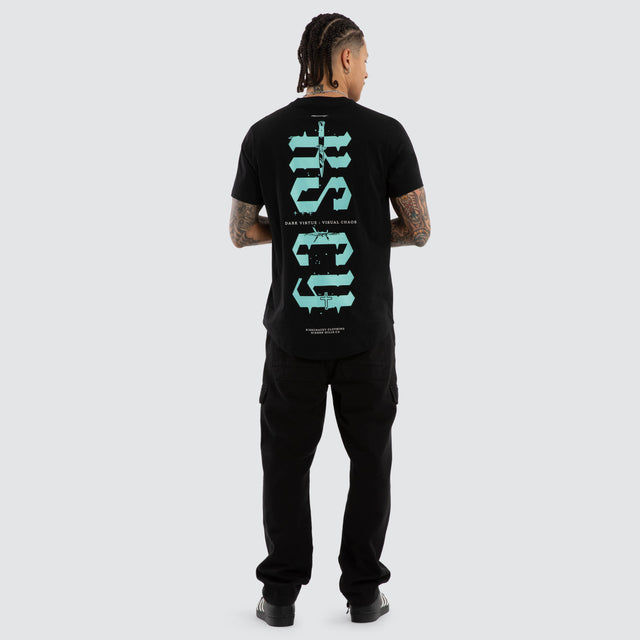 Exist Dual Curved Tee Jet Black