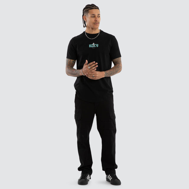 Exist Dual Curved Tee Jet Black