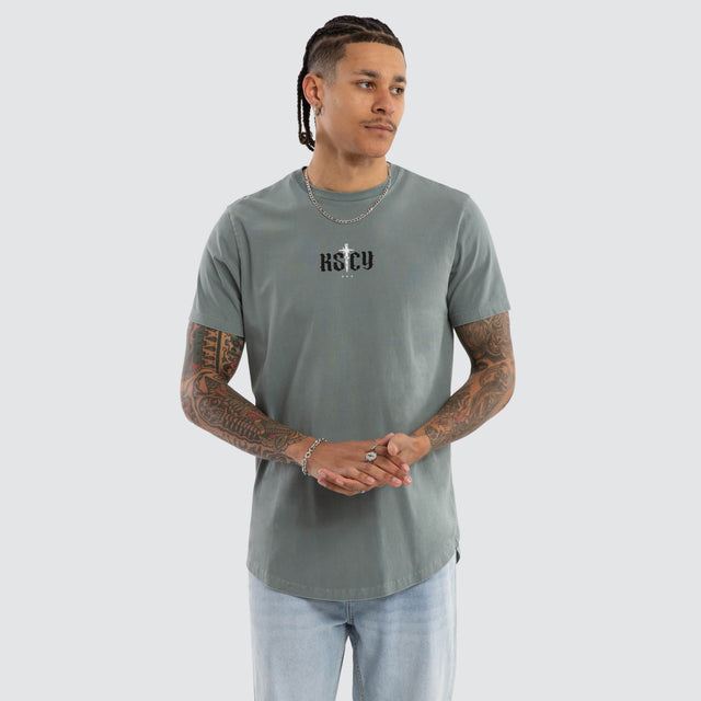 Exist Dual Curved Tee Pigment Stormy Sea