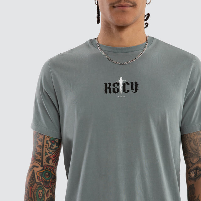 Exist Dual Curved Tee Pigment Stormy Sea