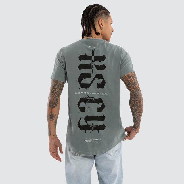 Exist Dual Curved Tee Pigment Stormy Sea