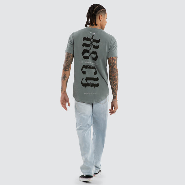 Exist Dual Curved Tee Pigment Stormy Sea