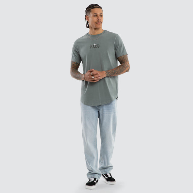 Exist Dual Curved Tee Pigment Stormy Sea