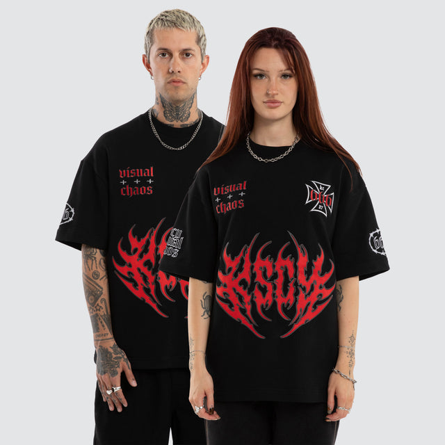 Ruins Loopback Street Tee Jet Black