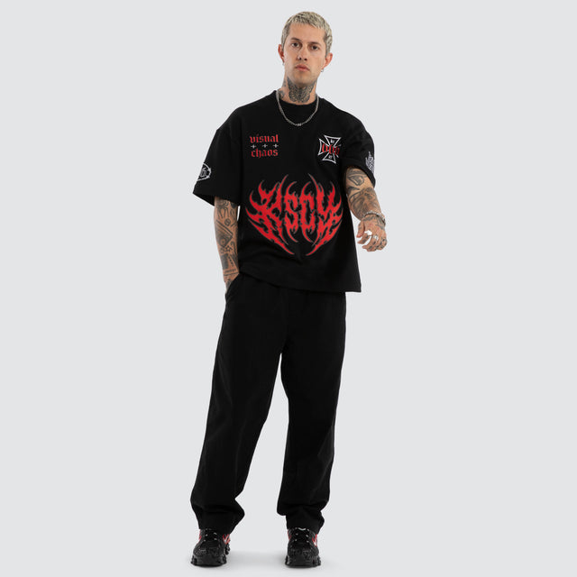 Ruins Loopback Street Tee Jet Black